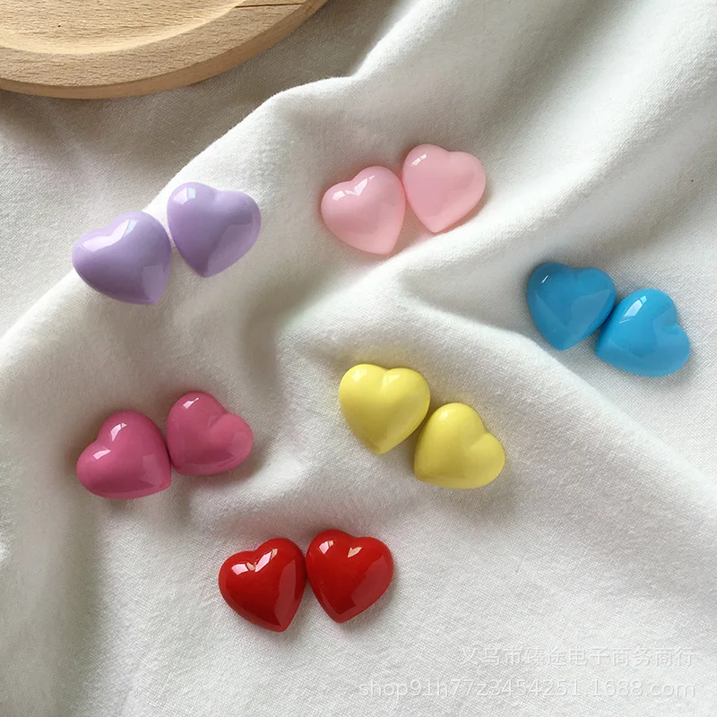 TUTU High quality 8pcs/box coloful Heart Shape Plastic Quality Macaron colored Push Pins Thumbtacks Office School H0417 | Канцтовары для