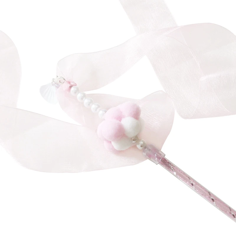 

Cat Toy Wand Cute Colorful Plush Cat Ball Stick Sequin Feather Stick Interactive Tassel Cat Teaser Wand with Bell Pet Product