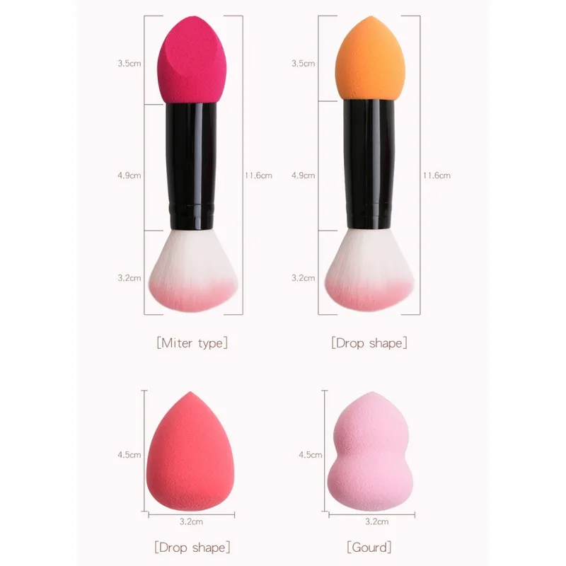 Губка слоеная палочка стержень с двойной головкой в форме капли воды Кисть для