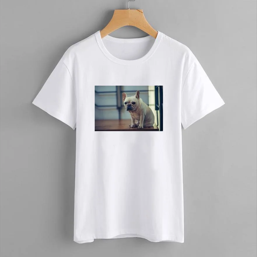 Dachshund Pug Teckel забавная футболка Женская Harajuku Милая французская бульдог Франция