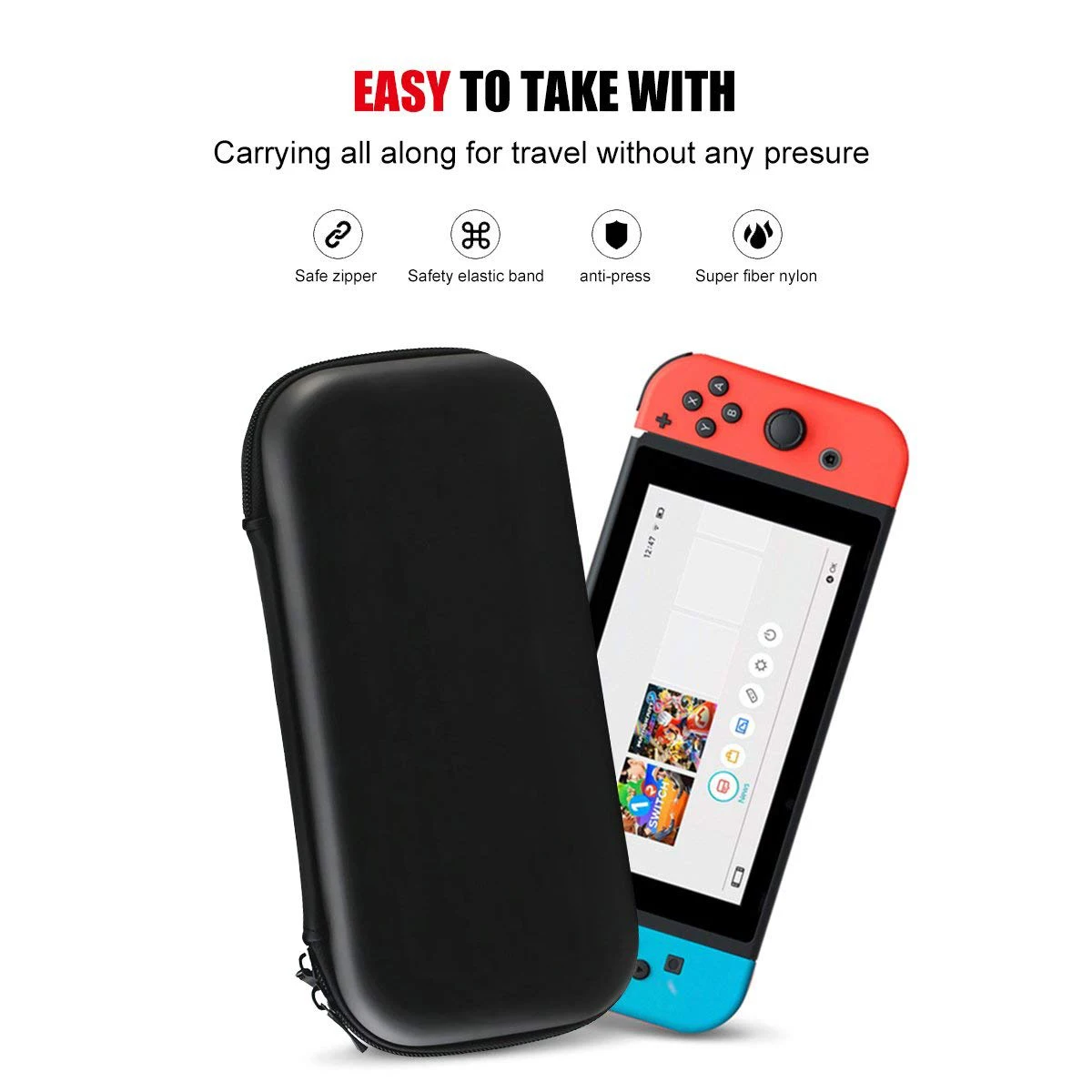 

For Nintendo Switch Portable Hand Storage Bag Waterproof Hard Protective Case Switch Console Game Accessories