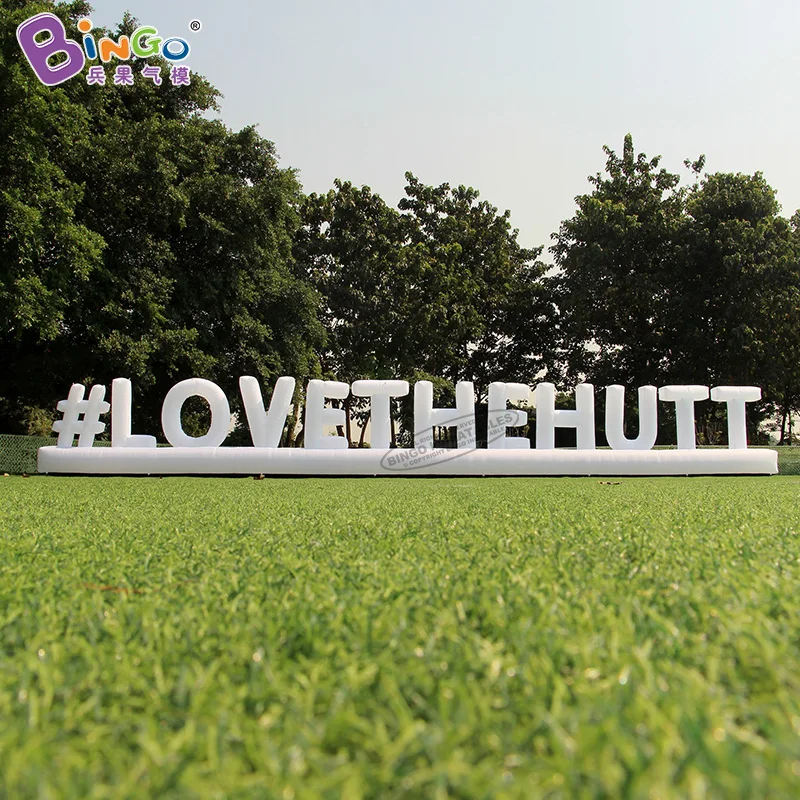 

По индивидуальному заказу 12x0,8x1,5 метров надувные буквы настенный светильник с светодиодный освещения для события украшения-BG-M0199