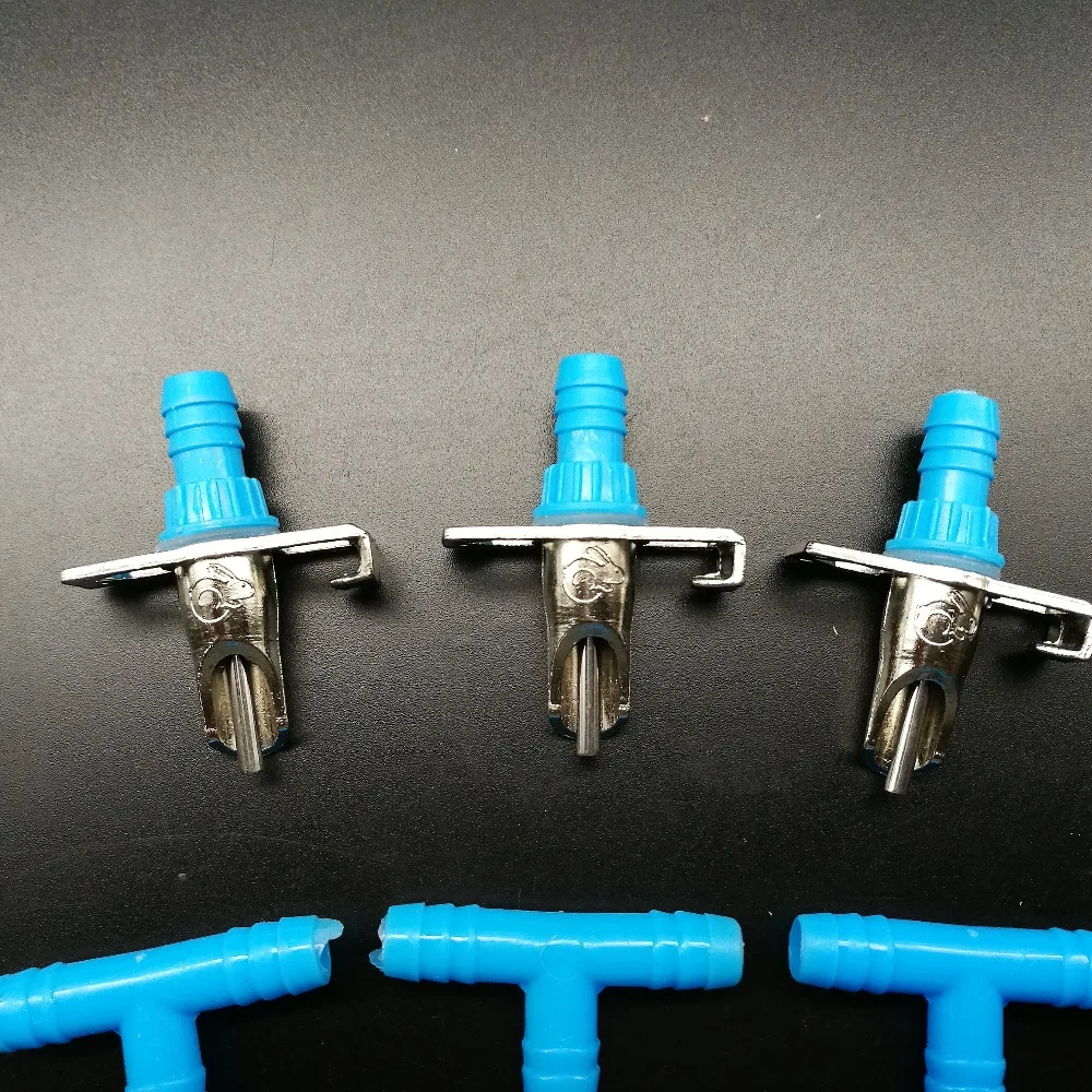 100 комплектов капельная поилка Ранняя из нержавеющей стали светильник голубая