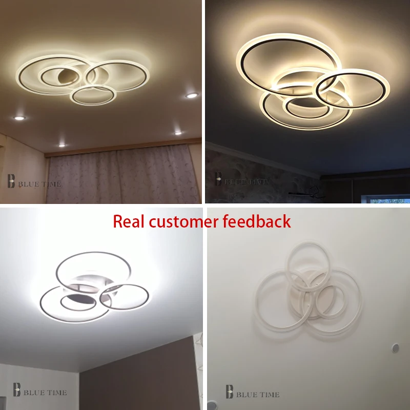 New Design Fashion Home LED Ceiling Lights For Bedroom Living Room Dining room Kitchen Modern Lamps White&ampCoffee Frame | Освещение