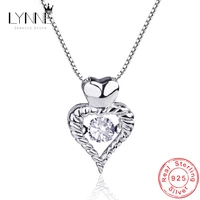 new fashion rotatable dance rhinestone heart pendant necklace 925 sterling silver twist love zircon choker women jewelry gift
