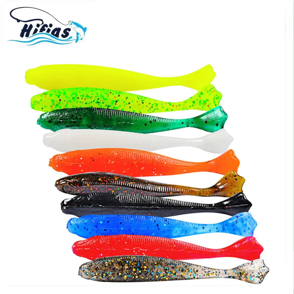 

10pcs/Lot Soft Lures Silicone Bait 7cm 2g Goods For Fishing Sea Fishing Pva Swimbait Wobblers Artificial Tackle
