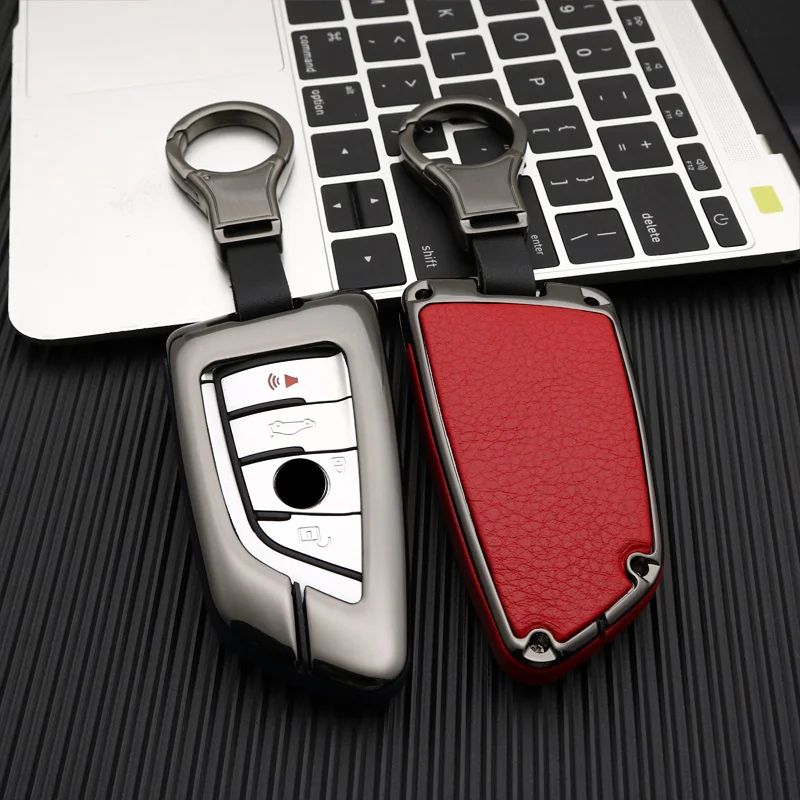 Цинковый сплав кожаный чехол для автомобильных ключей крышка цепи BMW 520 525 f30 f10 F18