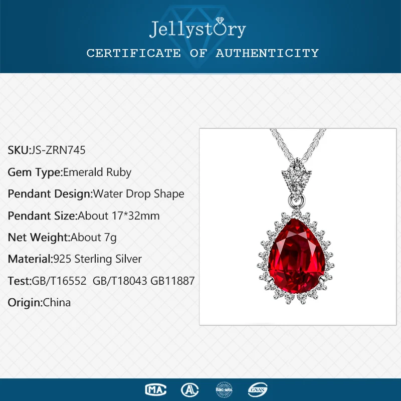 Роскошное ожерелье Jellystory из серебра 925 пробы с подвеской в форме капли воды