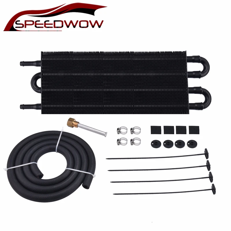 4 рядный Универсальный алюминиевый масляный радиатор SPEEDWOW с автоматической