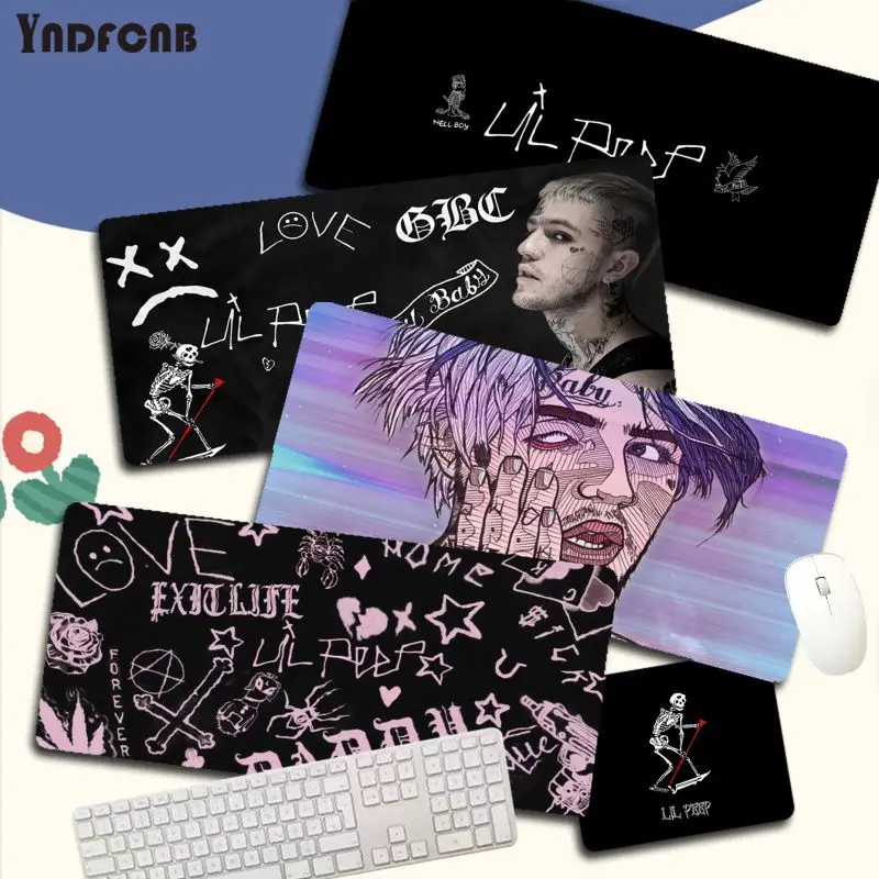 

YNDFCNB Rapper Lil Peep Cute Keyboards Mat Rubber Gaming mousepad Desk Mat Size for Cs Go LOL Game Player PC Computer Laptop