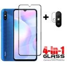 Стекло 4 в 1 на Redmi 9A полное покрытие закаленное стекло для Xiaomi Redmi 9A 9 A 9AT HD защита для экрана телефона Redmi 9A стекло для камеры