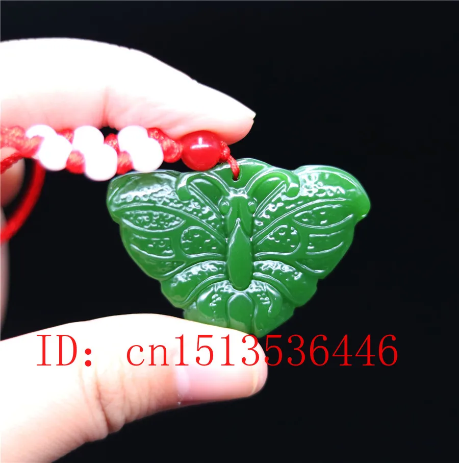Натуральная Зеленая Нефритовая яшма подвеска бабочка модное ручное резное