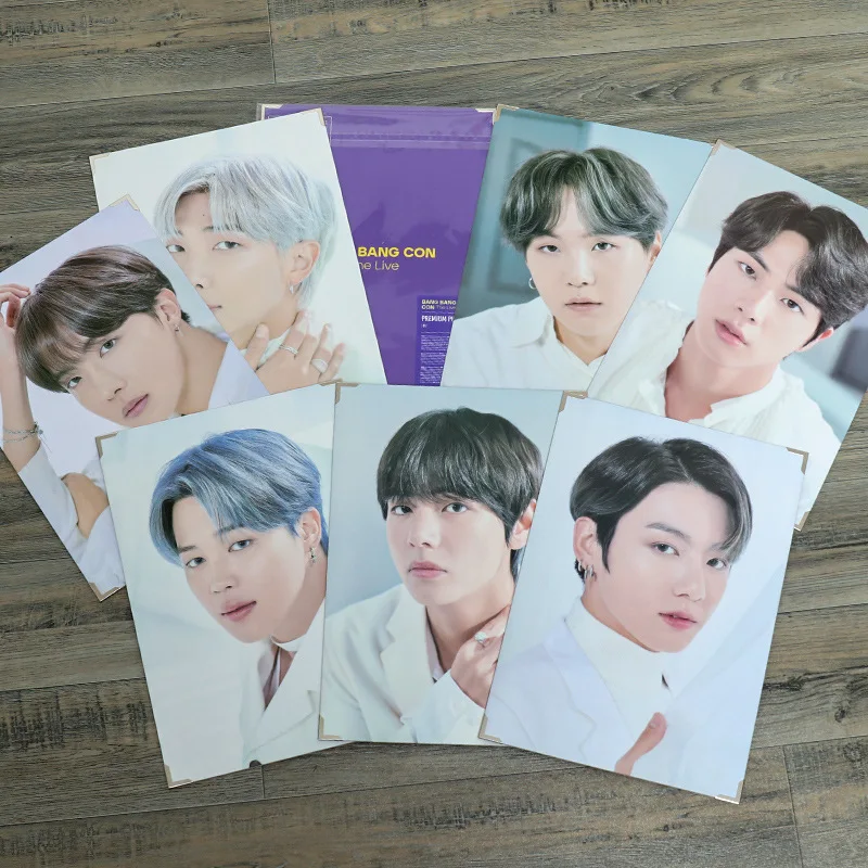 

KPOP Bangtan Boys Bang Con те же фоторамки JK SUGA JIMIN JIN V JHOPE RM фото в реальном времени Поклонники коллекции подарков