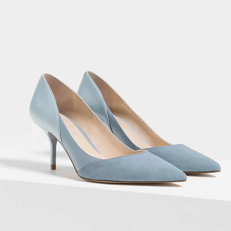 Туфли женские на высоком каблуке пикантные элегантные офисные туфли-лодочки