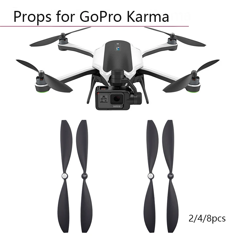 2/4/8 шт. Сменные лопасти пропеллеров CCW/CW реквизит для GoPro Карма Дрон быстросъемный