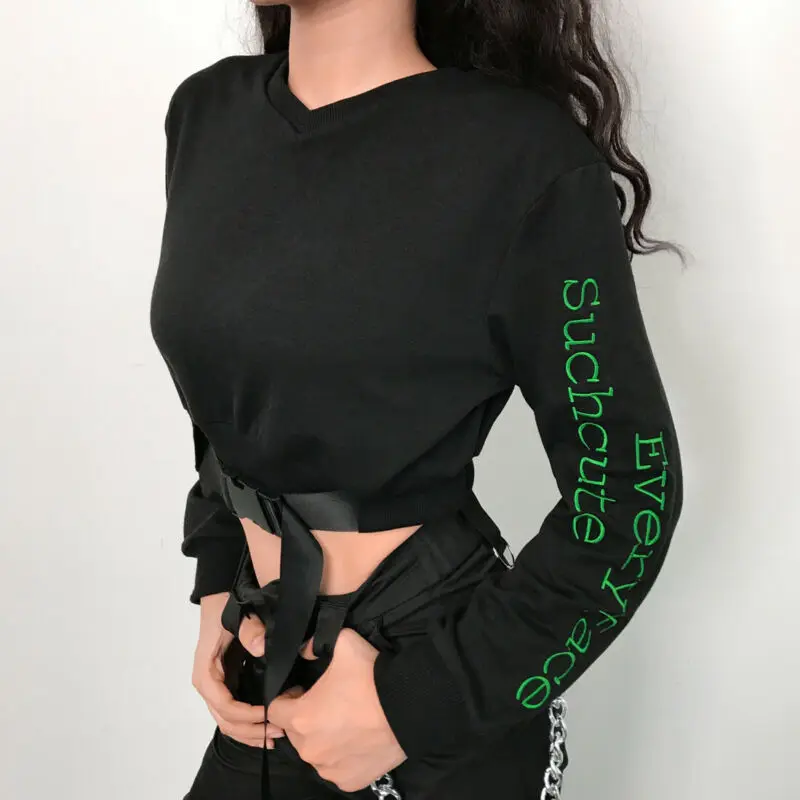 Женская готическая толстовка с капюшоном Повседневный пуловер длинным рукавом и