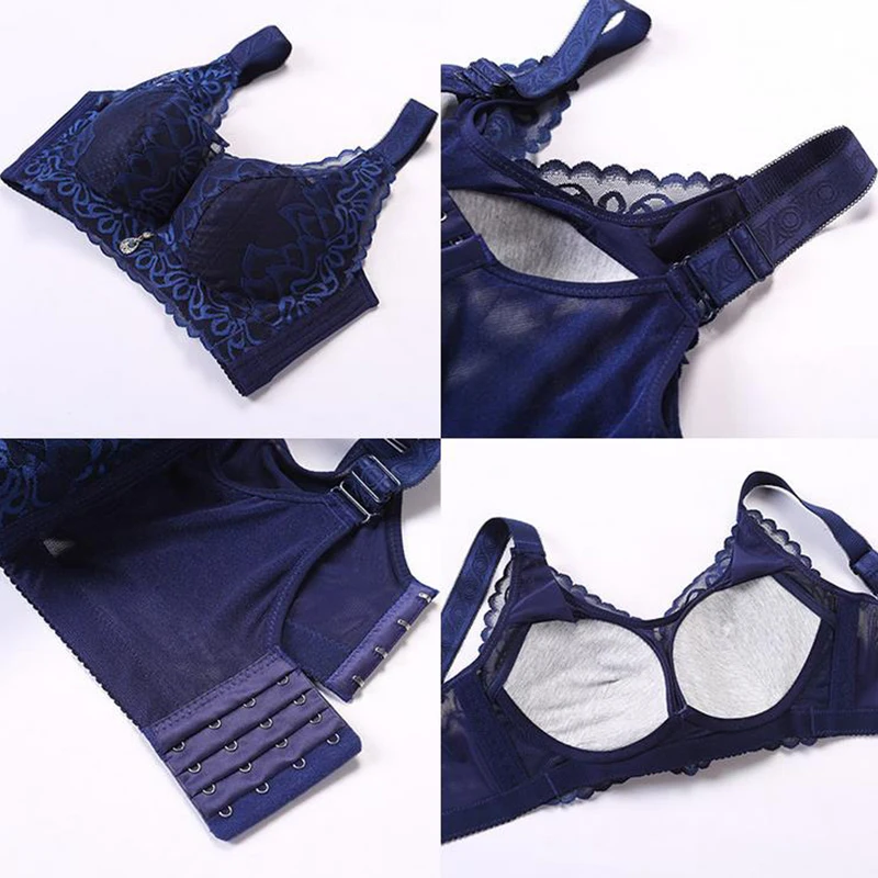 

Jinsen Aite Plus Size Lace Bralette lingerie Sexy Brassiere Bra Padded A B C D E F Push Up Full Cup Thin Women's Underwear JS871