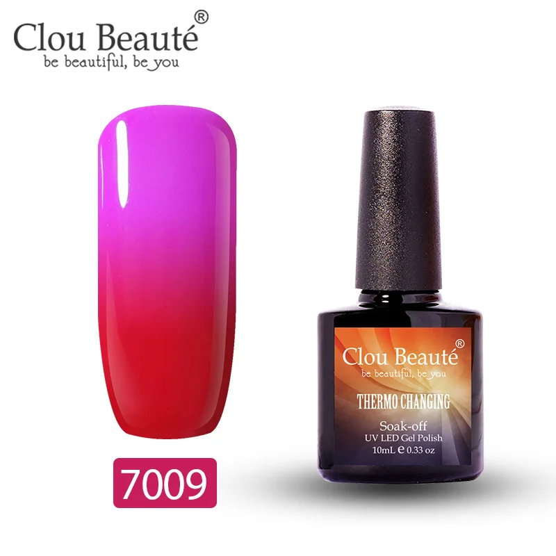 7009 Clou Beaute гель-лак, меняющий цвет в зависимости от температуры, гибридный УФ-лак для ногтей, стойкий, растворимый гель, 10 мл - Цвет: 7009