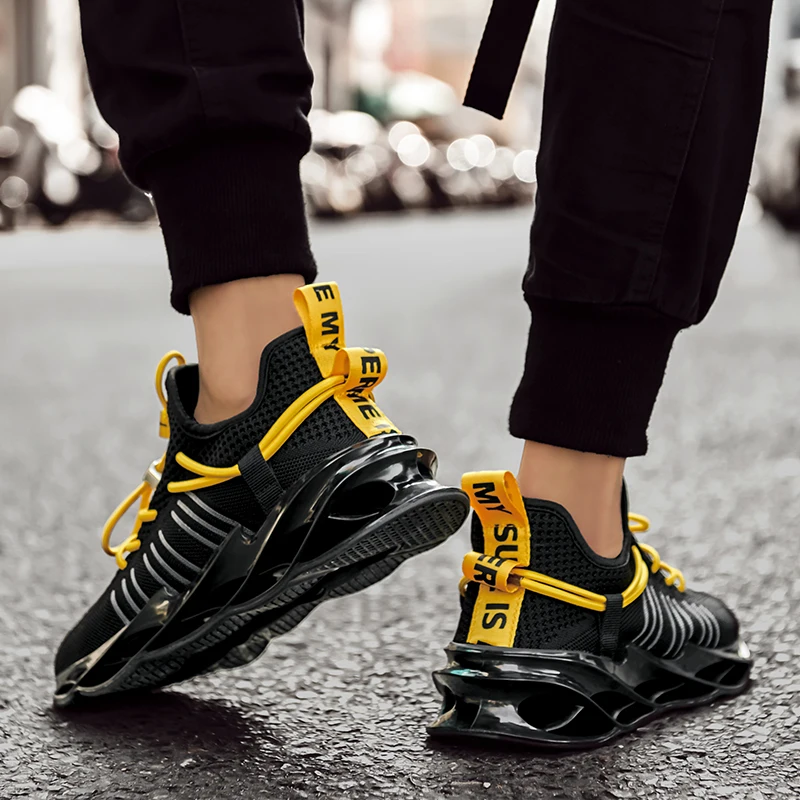 

Hot Sale Sweat-Absorbant Men Sneakers Promotion Mesh Breathable Hard-Wearing Shoes Male Lace Up Non-slip Sneakers Men Size 39-44