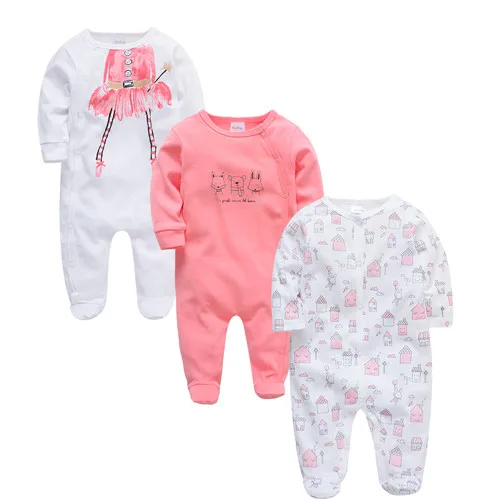 PY10873741 Коллекция года, 3 шт./партия Одежда для маленьких девочек осенне-летний хлопковый комбинезон для новорожденных, комбинезоны для малышей возрастом от 0 до 3 месяцев, одежда с длинными рукавами для малышей - Цвет: PY10873741