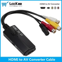 hdmi compatible to av scaler adapter hd video composite converter cable hd to rca avcvsb lr video 1080p support ntsc pal