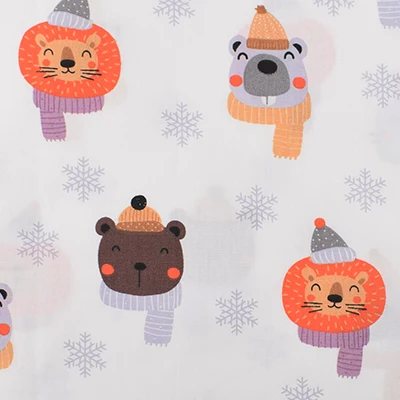 Chainho, Jungle animals Series, печатная саржевая хлопковая ткань, для поделок шитья, простыня для детей и малышей, подушка, материал, полметра - Цвет: B 1 piece 50x160cm