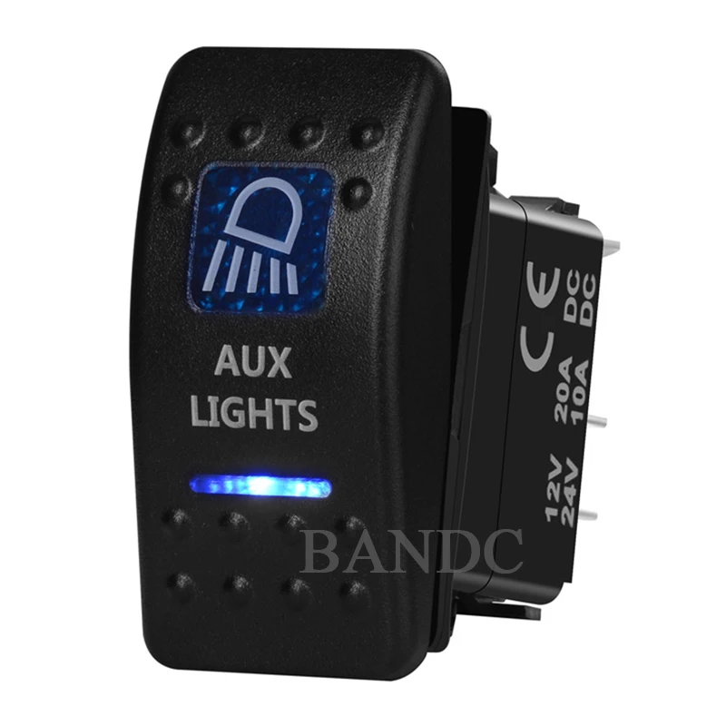 

Aux-высветильник ель света 5P On-Off Dual Blue Led Light для ARB/Carling/NARVA 4X 4 Style, автомобильные аксессуары, 12 В 20A 24 В 10A