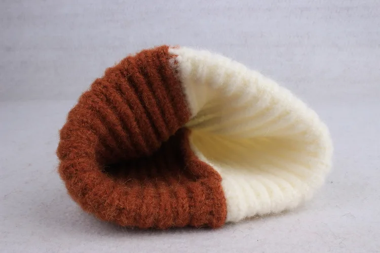 Новинка женская зимняя вязаная шапка с помпоном из лисьего меха|Мужская Skullies &