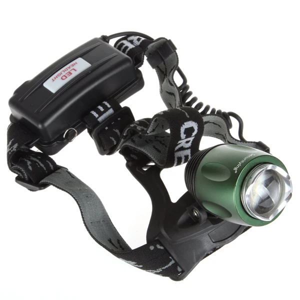 

500 Lumens LB-XL T6 LED Waterproof Zoomable Rotating Headlamp + Charger