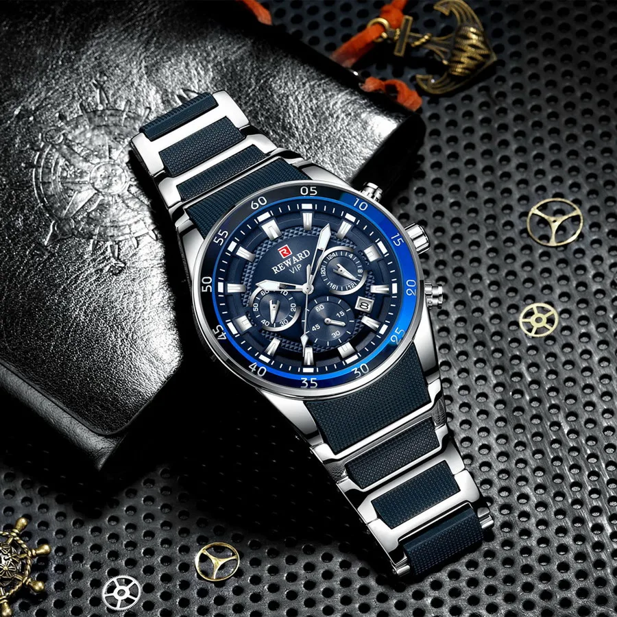 

REWARD Military Sports Men's Watch Calendar Waterproof Luxury Quartz Watch Waterproof Business Wrist Watches Relogio Masculino