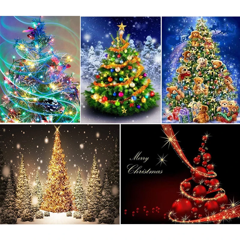 

5D DIY Diamond Painting Christmas Tree Gift Full Square/Round Drill Mosaic Embroidery Sale Rhinestone Scenery Wall Decor Crafts