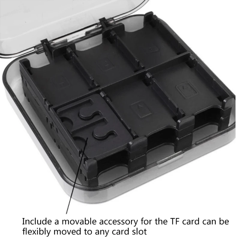 

12 in 1 Game Card Carrying Case Memory SD Cards Holder Box Cartridge Organizer Protector for N-intendo Switch X37A
