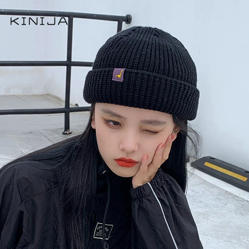 Осенние вязаные теплые дыни кожи с капюшоном чистый цвет рисунком жирафа