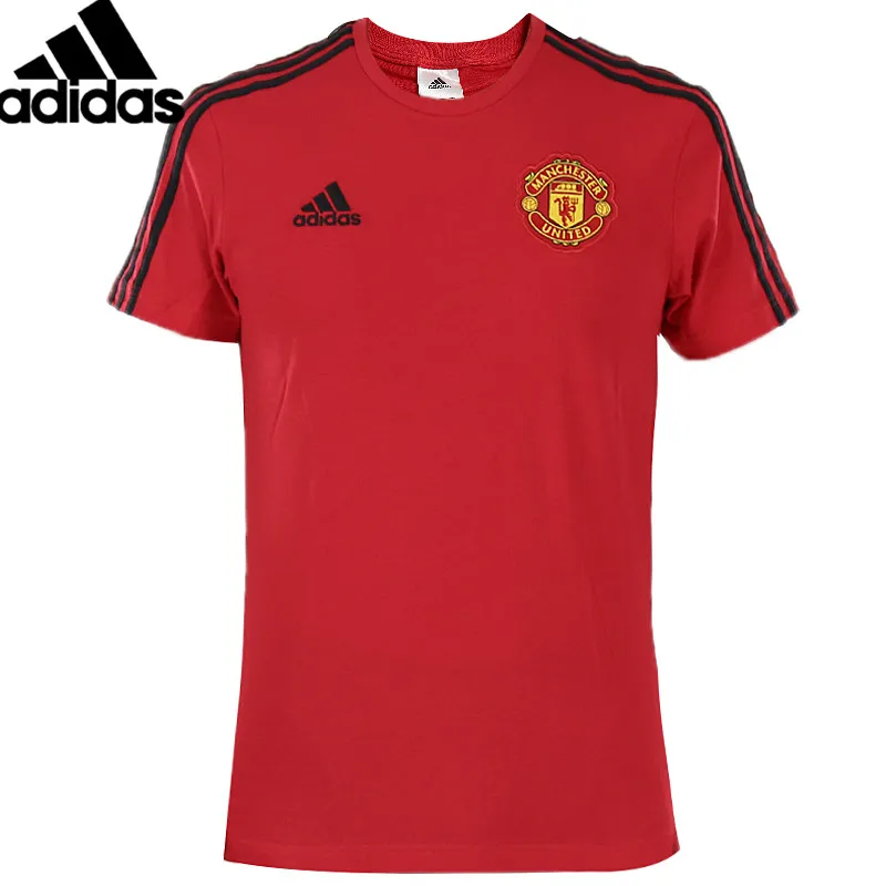 Adidas Новое поступление MUFC 3S футболка Топы с короткими рукавами из дышащих материалов с круглым воротником футболка для бега D95966