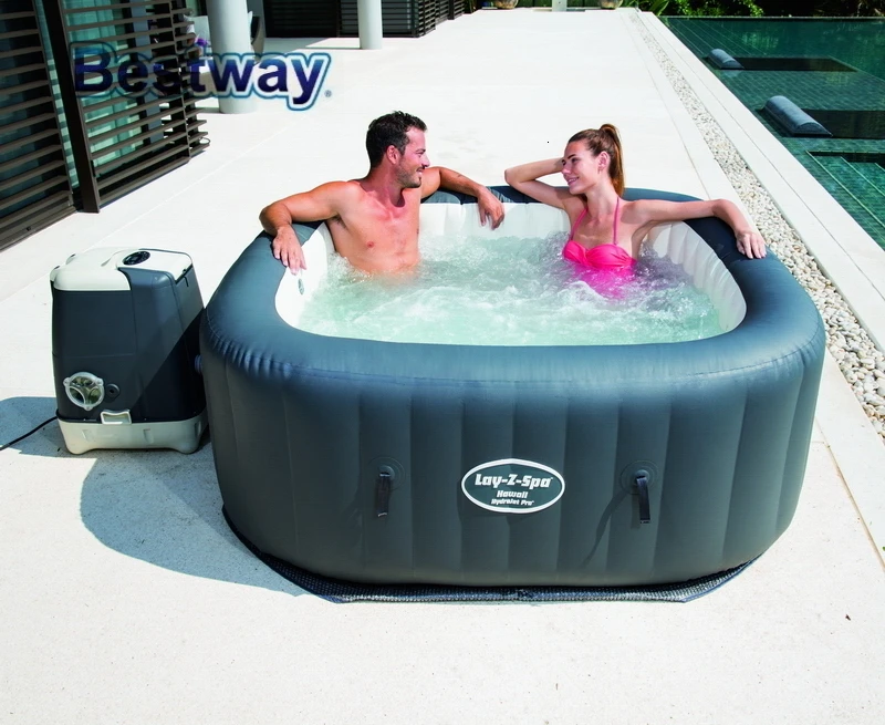 54138 BestWay 180x180x71 см Hawaii HydroJet Pro SPA 71x71x2" Lay-Z-Spa квадратный надувной массажный спа семейный бассейн с подогревом