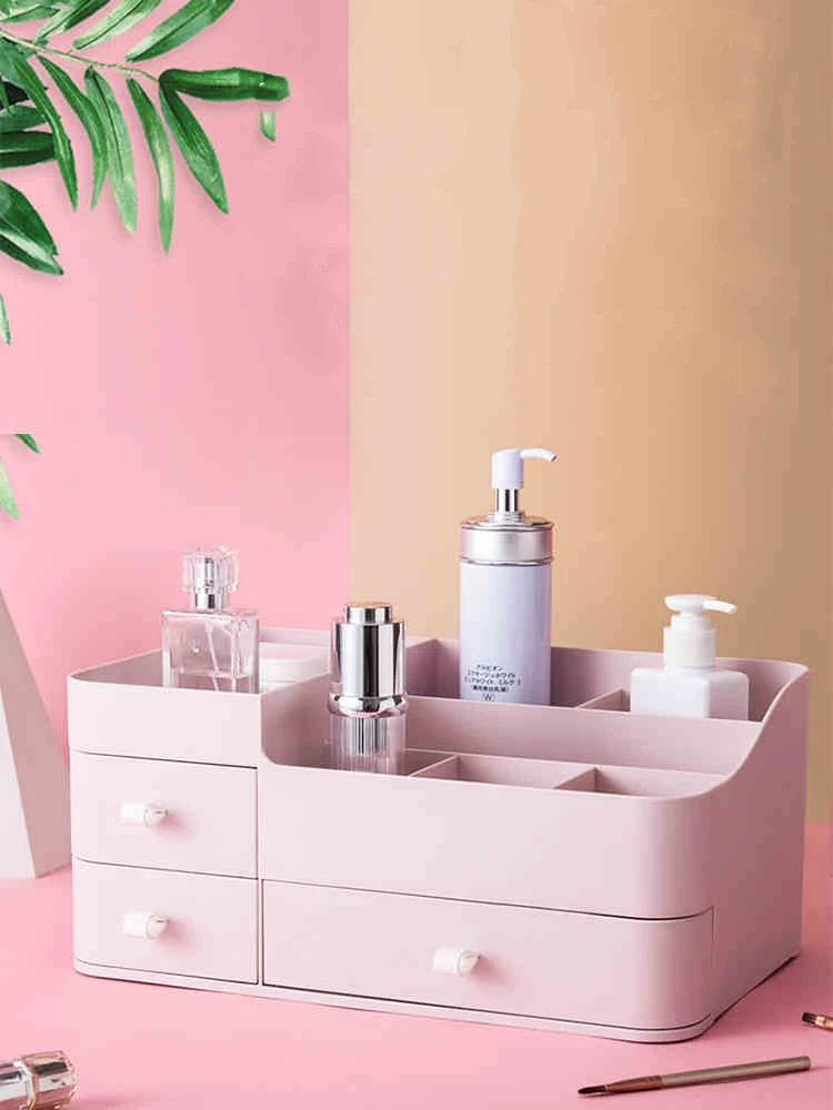Makeup Brush Organizer Large Capacity Cosmetic Storage Box L ipstick Nail Polish Holder Desktop Drawer Container | Красота и здоровье