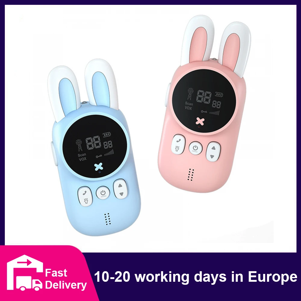 

2pcs/Set Children's Walkie Talkie Kids Electronic Spy Gadgets Handheld Transceiver 3KM Range UHF Radio Interphone Toys For Boys