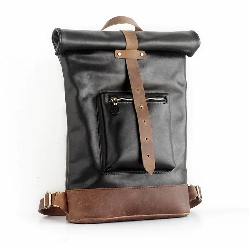 

Cute backpack women 2020 new retro handmade male Baotou leather backpack outdoor leisure backpack school bag backpack