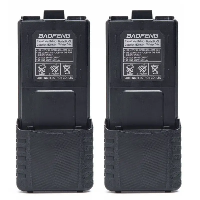 Original BAOFENG UV-5R BL-5L 7.4V 3800mAh Li-ion High Capacity Battery For Walkie Talkie BF-F8 uv 5r uv5r uv-5re uv-5ra | Мобильные
