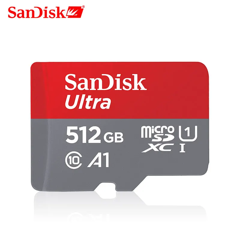 SanDisk Ультра высокая скорость 512 Гб Micro SD карта для дрона TF памяти движения Gopro C10 U1