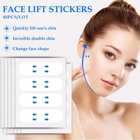 40 pcs lift face sticker instant waterproof v shape breathable makeup adhesive tape invisible lifting tighten chin 2022 slim