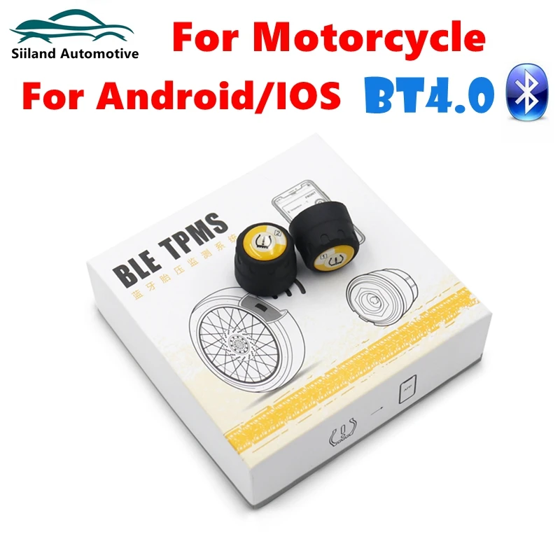 

BLE TPMS Monitoring Alarm Sensor with Bluetooth 4.0 For Motorcycle Support Android/IOS System TPMS Tire Pressure BT 4.0 For Moto