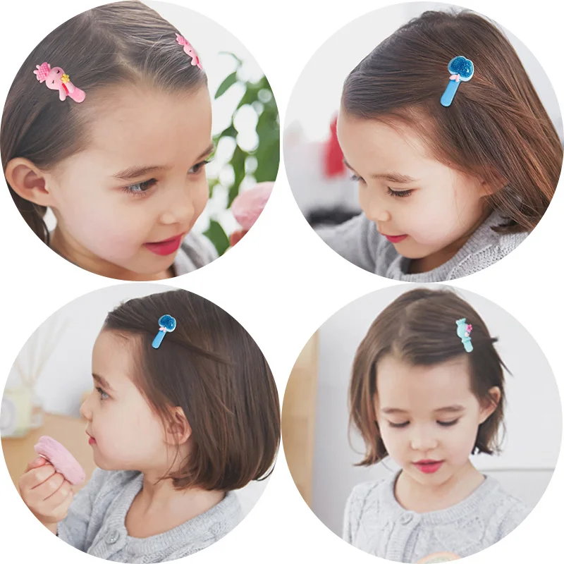 20/24 шт./лот девушки мультфильм заколки для волос маленьких акриловые головной
