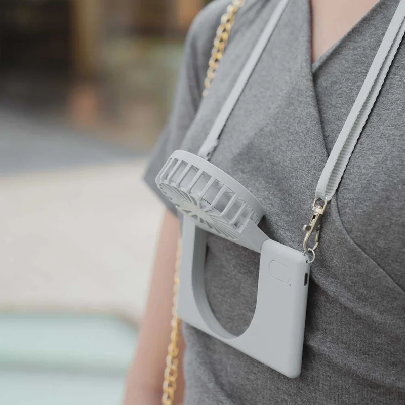 Складной подвесной вентилятор для шеи удобный использования на открытом воздухе