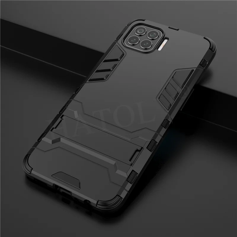 

For Oppo F17 Pro Case Cover For Oppo F11 F15 F9 F1S TPU Bumper Robot Holder Stand Shockproof Armor Phone Case For Oppo F17 Pro