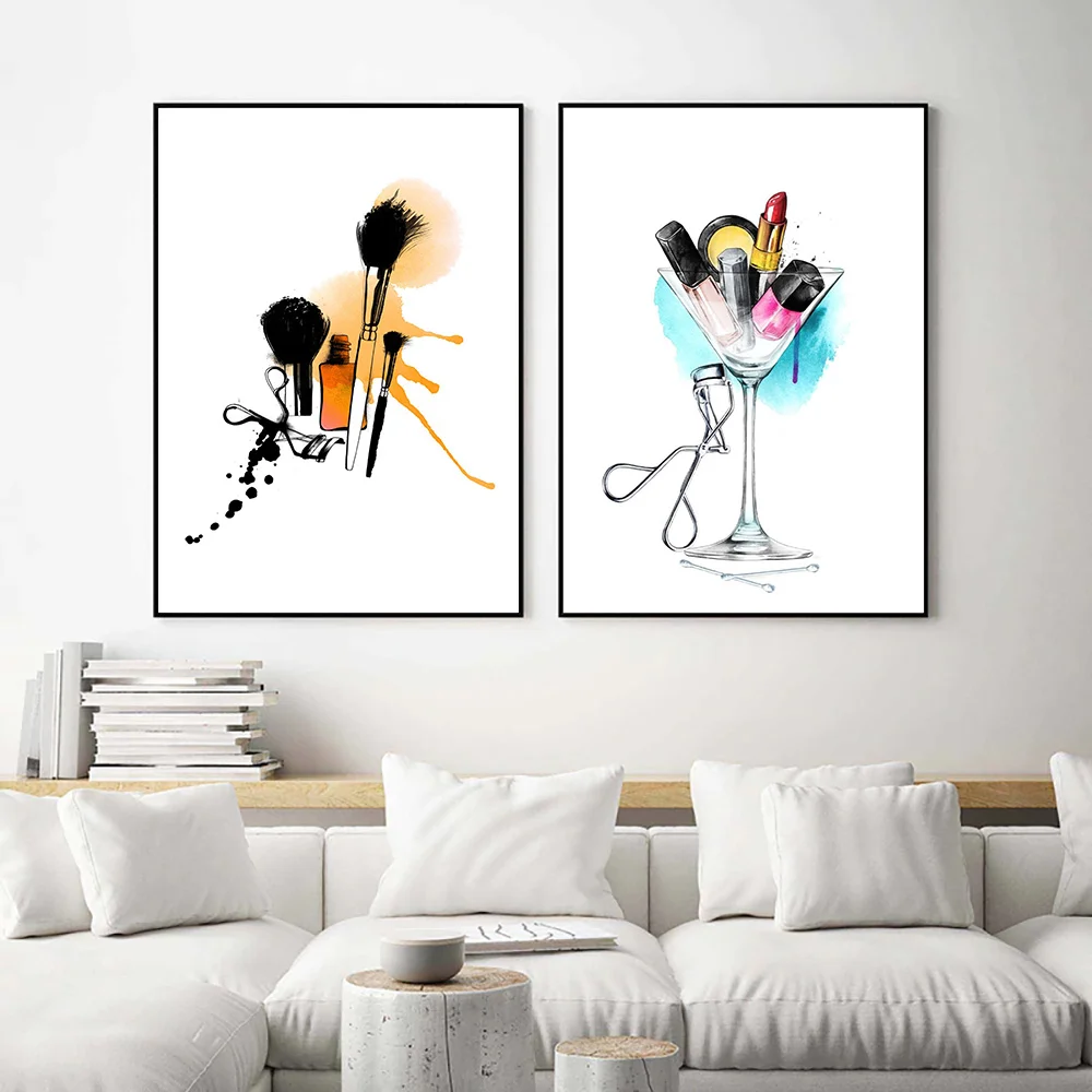 Абстрактный сделать Wall Art Холст Картина модные плакаты и принты губы картинки для