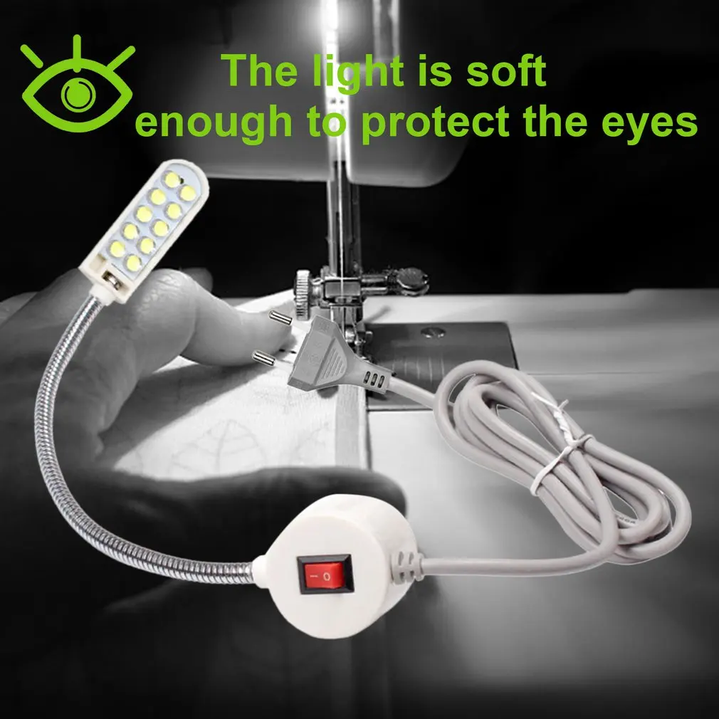 

Sewing Machine Light 10 LED Work Light Magnetic Mounting Base Gooseneck Lamp for All Sewing Machine Lighting