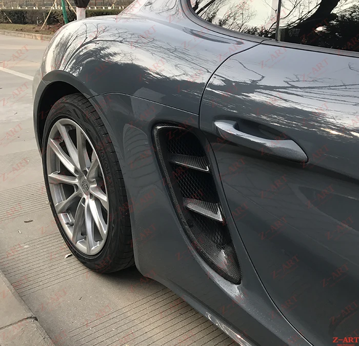 718 OEM боковые отверстия полностью из углеродного волокна для Porsche Boxster Cayman 2016 2019