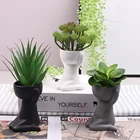 Маленькие люди боди-арт цветочный горшок в скандинавском стиле творческая керамика настольные оконные ремесла украшения для дома горшок для растений ваза