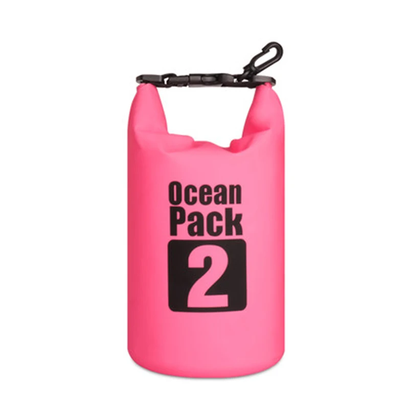 2L pink 2L/5L Открытый Портативный рафтинг Дайвинг сухой мешок ПВХ водонепроницаемый складной для плавания ming сумка для хранения для речного треккинга сумки для плавания - Цвет: 2L pink